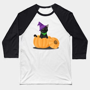 Witchy Kitty Baseball T-Shirt